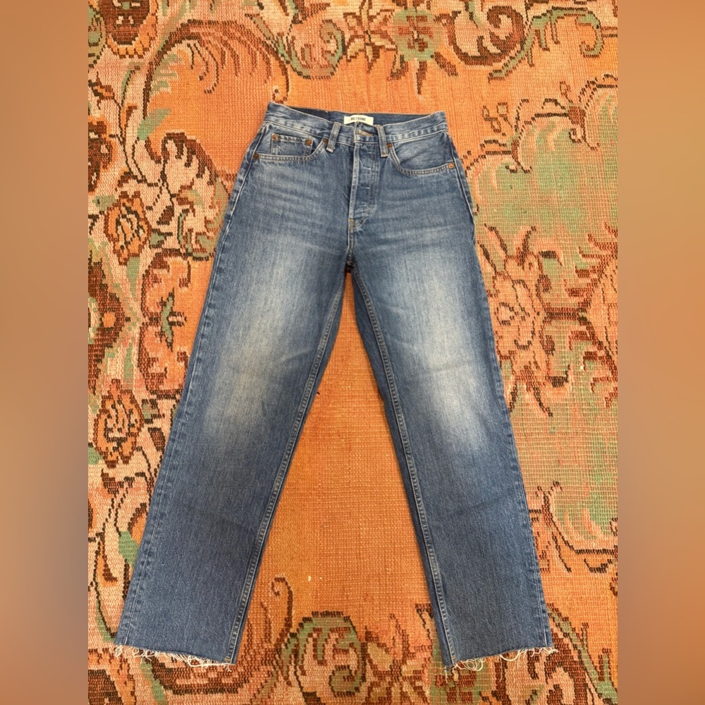 Re/Done Vintage Blue Straight Jeans